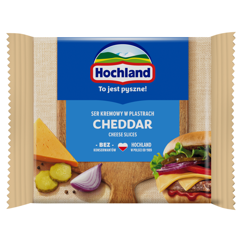Ser kremowy w plastrach Cheddar
