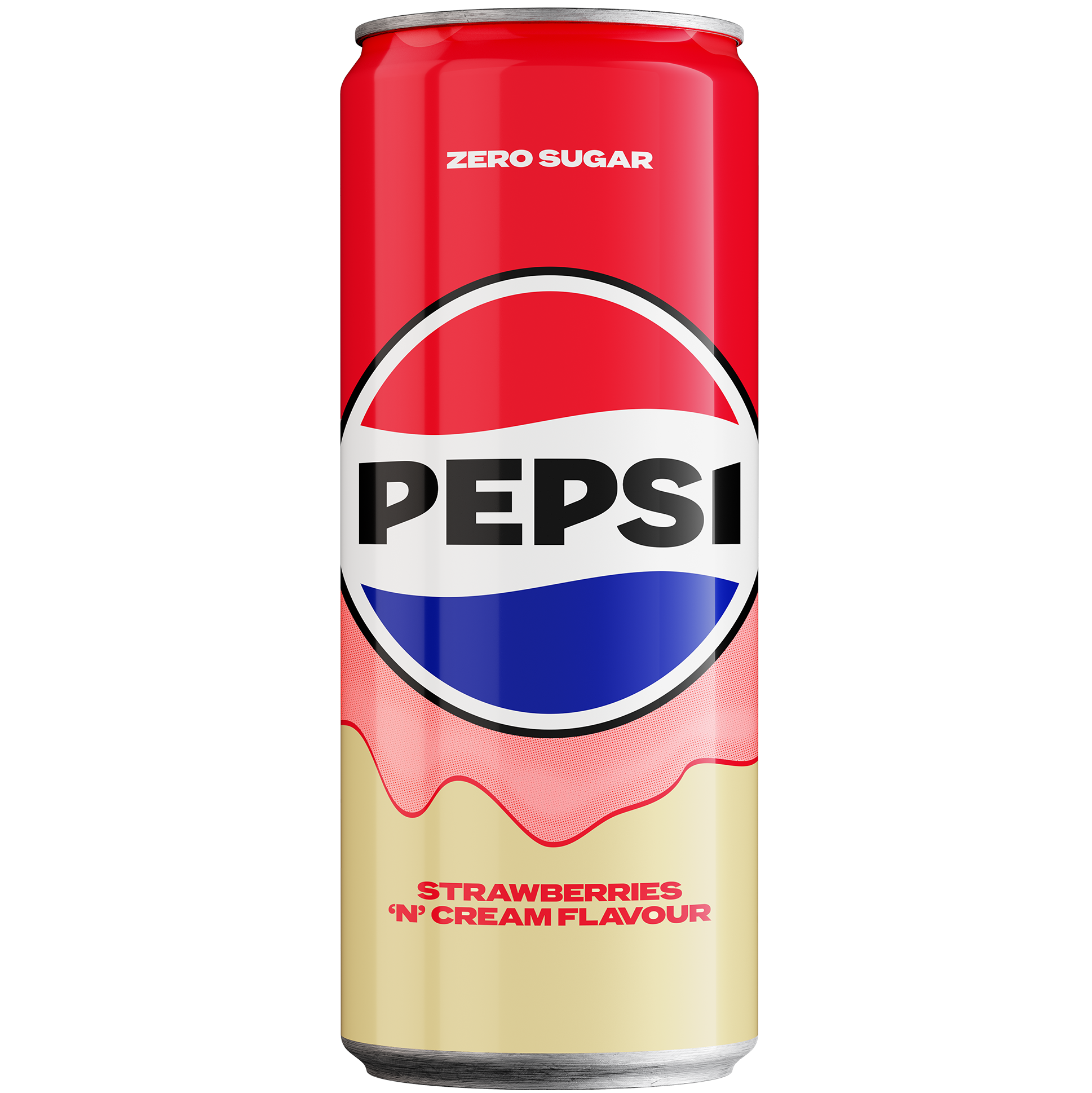 Napój gazowany typu cola o smaku truskawkowo-waniliowym bez cukru