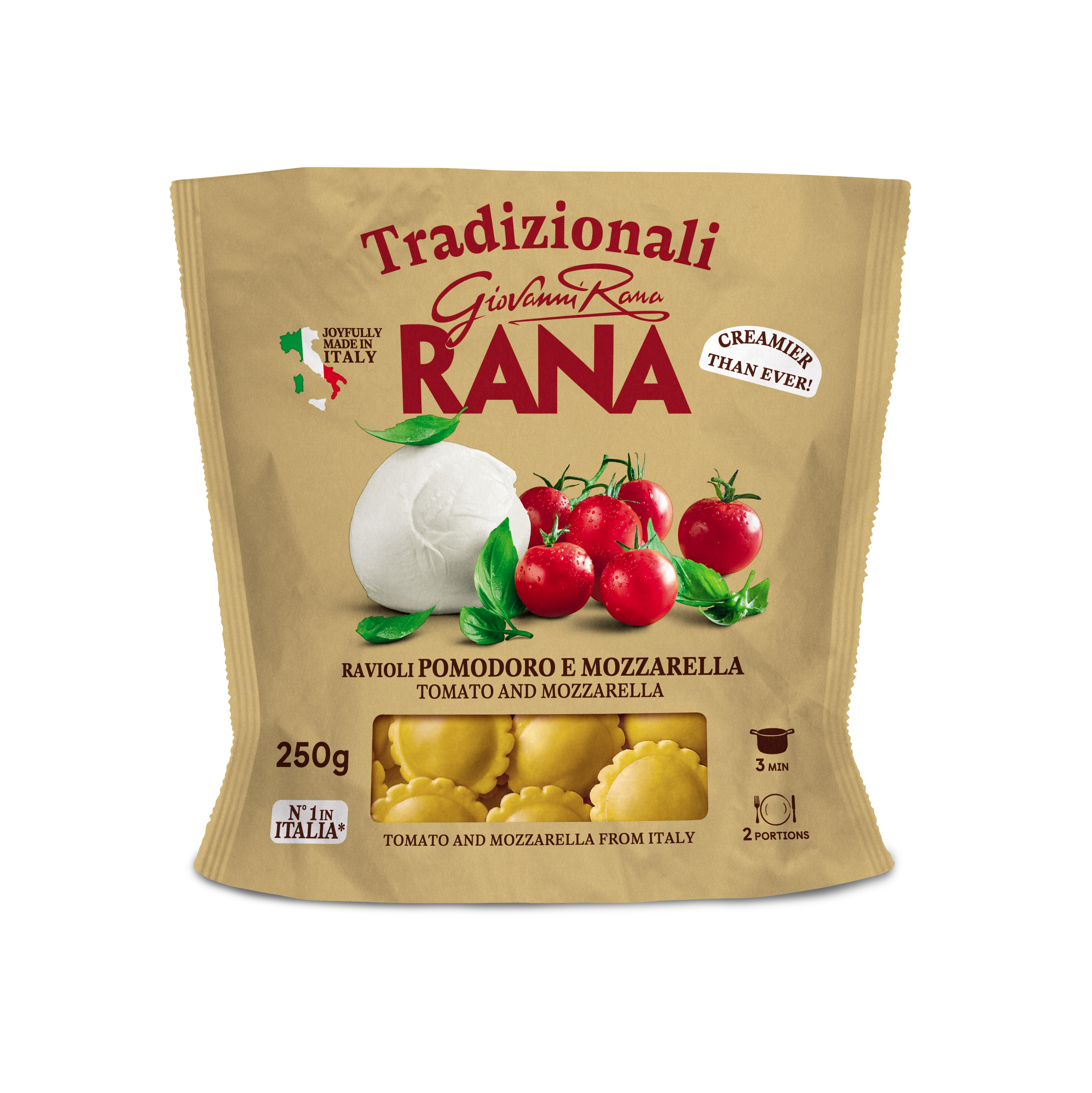 Ravioli z pomidorami i mozzarellą (świeże)