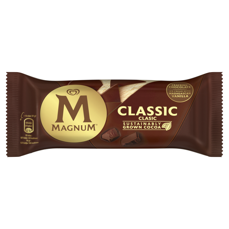 Lody waniliowe w polewie z mlecznej czekolady