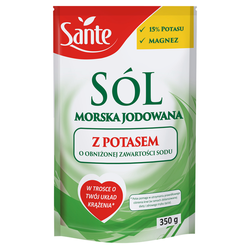 Sól morska jodowana o obniżonej zawartości sodu (z potasem)