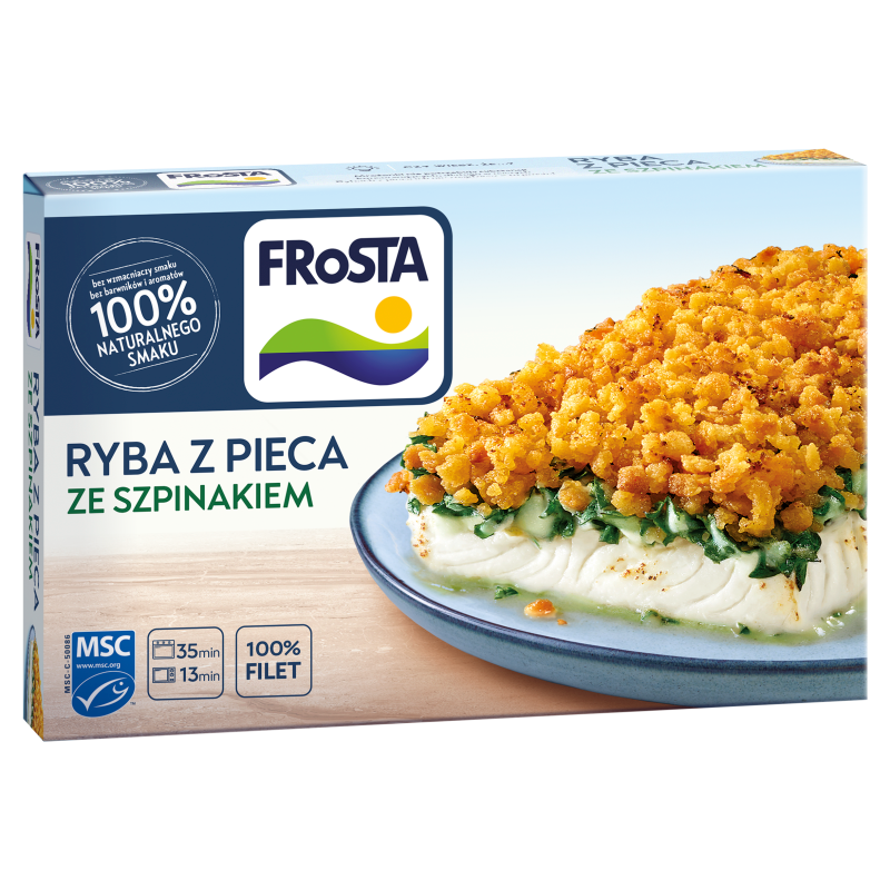 Ryba z pieca ze szpinakiem mrożona