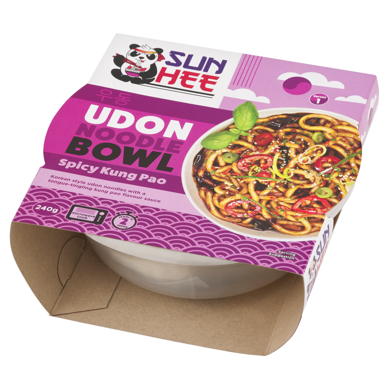 Makaron udon z pikantnym sosem kung pao