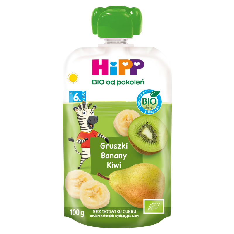 Mus owocowy gruszki-banany-kiwi po 6. miesiącu
