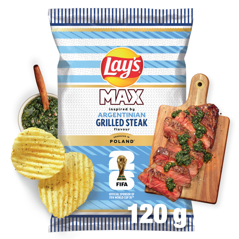 Chipsy ziemniaczane karbowane o smaku grillowanego steku