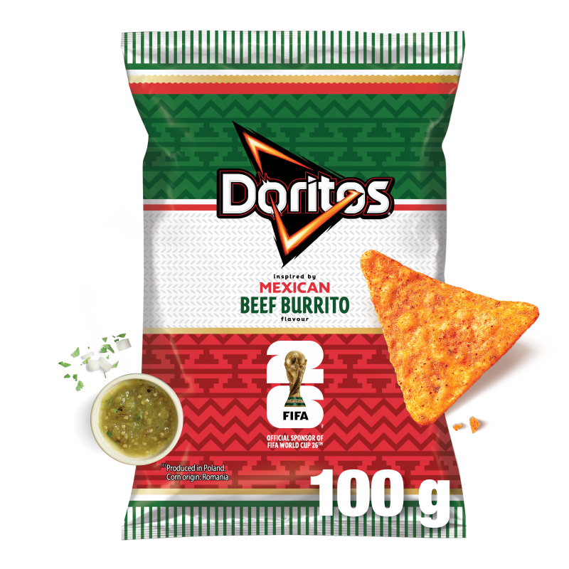 Chipsy kukurydziane o smaku burrito z wołowiną