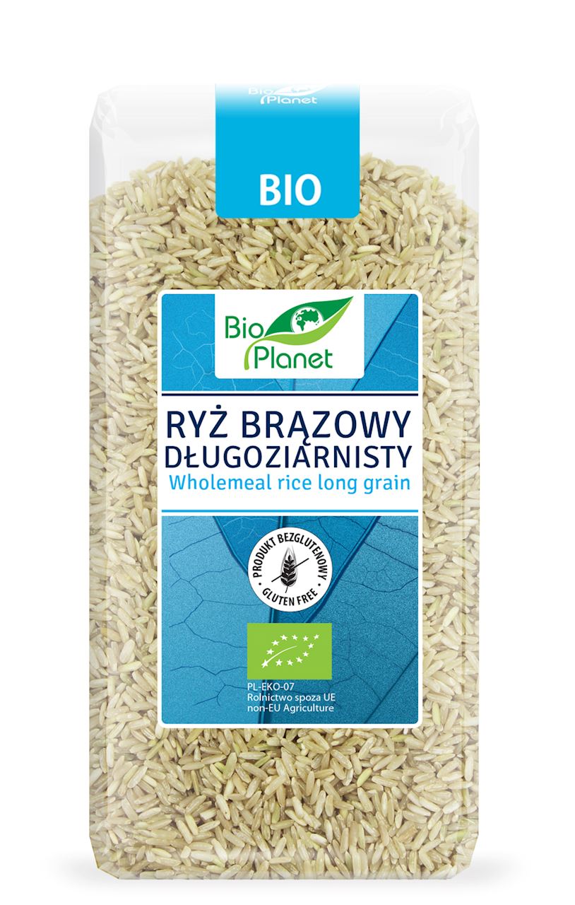Ryż brązowy długoziarnisty bezglutenowy BIO