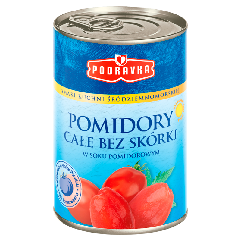 Pomidory całe bez skórki w soku pomidorowym