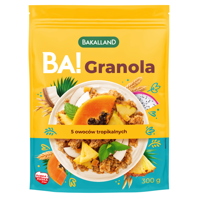 Granola z owocami tropikalnymi