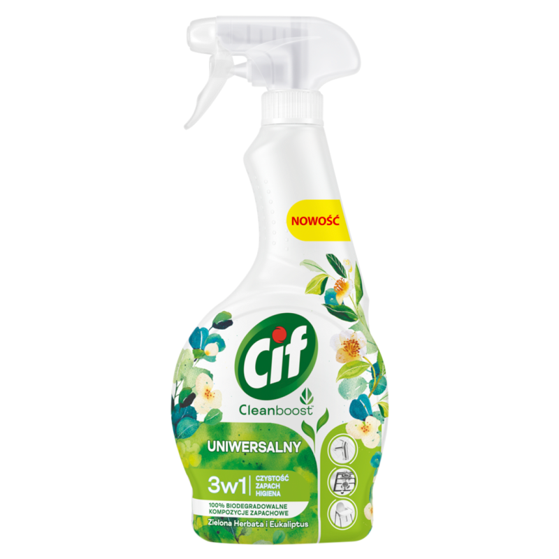 Płyn do czyszczenia uniwersalny w sprayu 3w1 Zielona Herbata 500ml