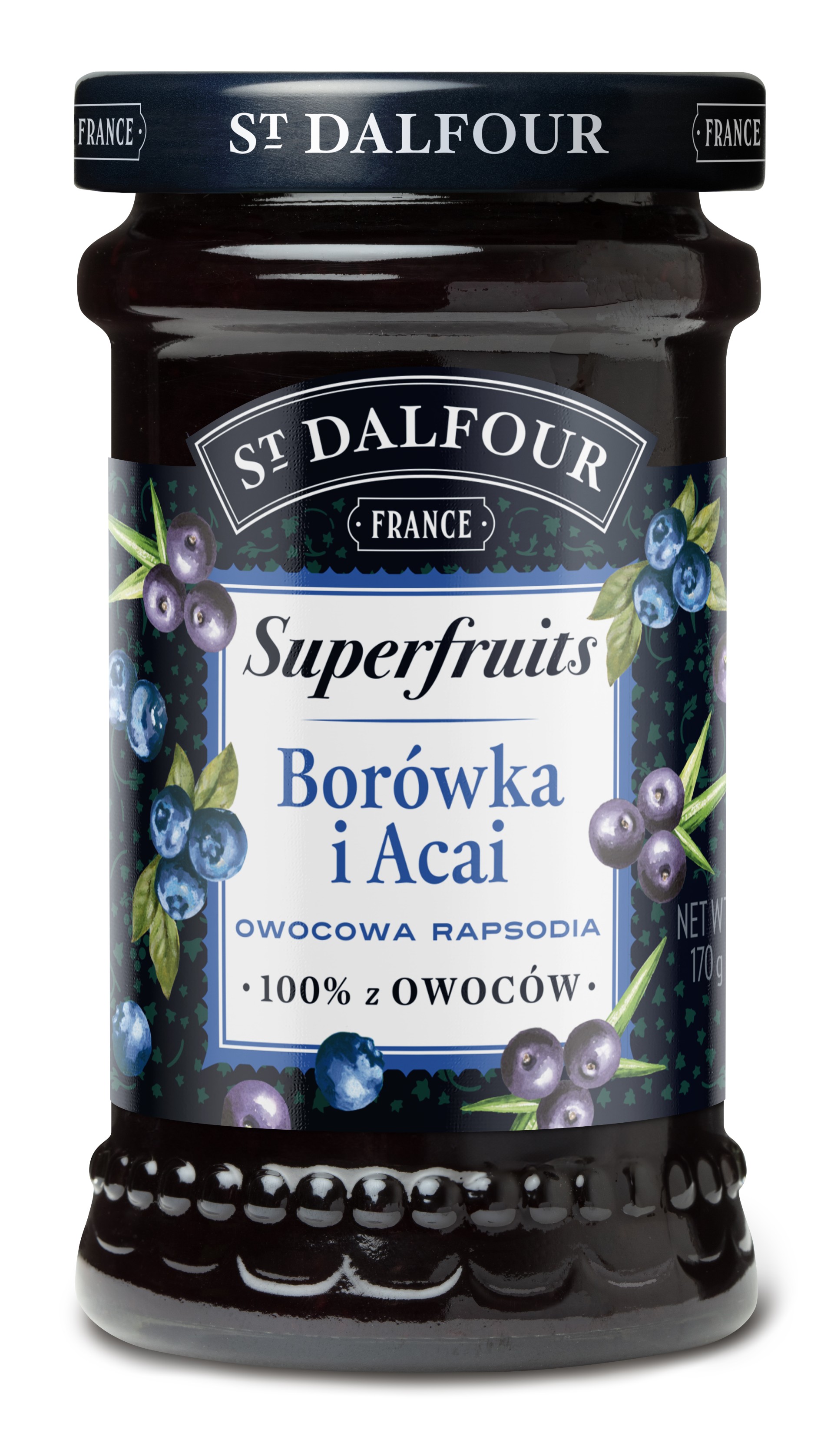 Konfitura borówkowa z jagodami acai