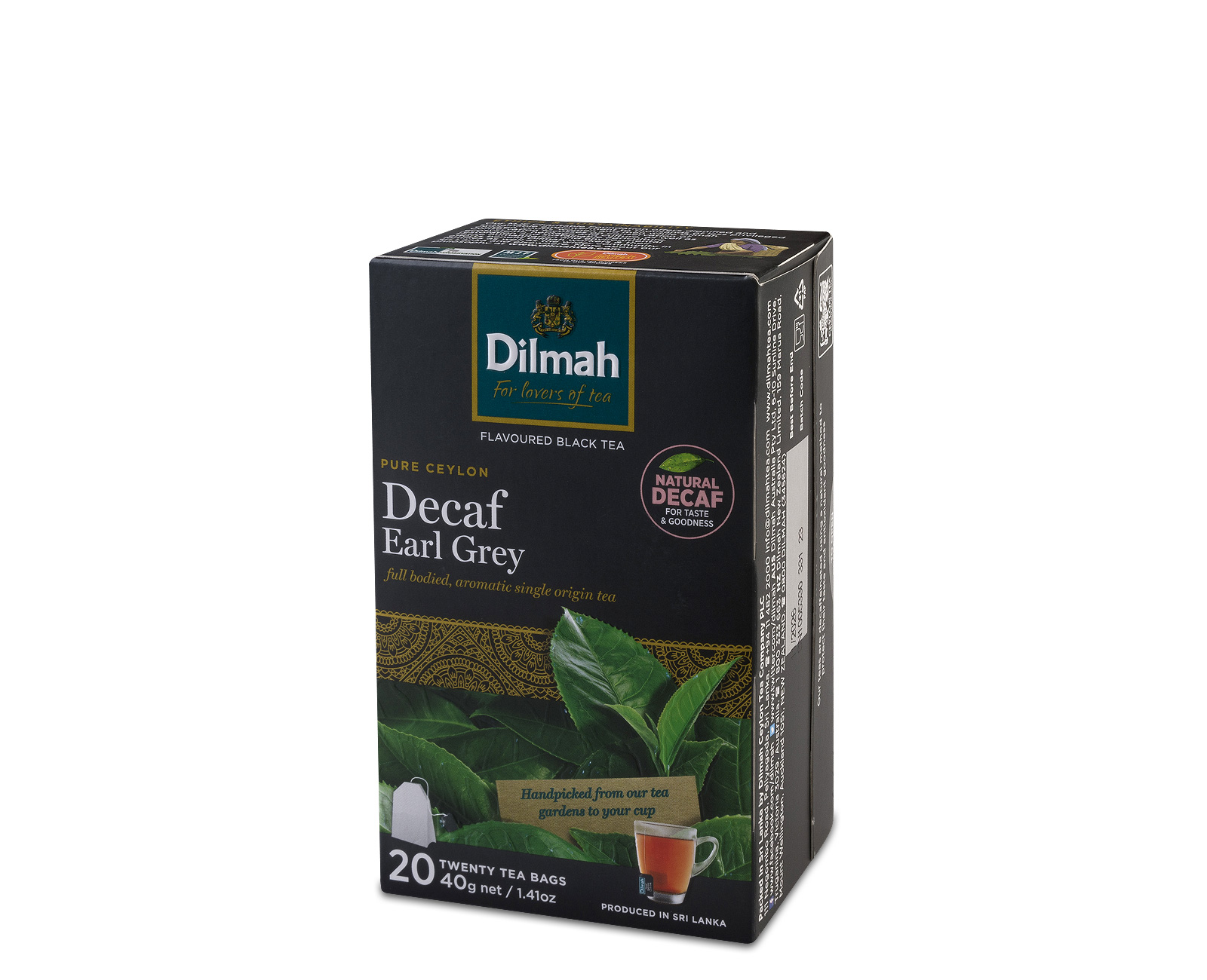 Bezkofeinowa herbata czarna Earl Grey 20 torebek
