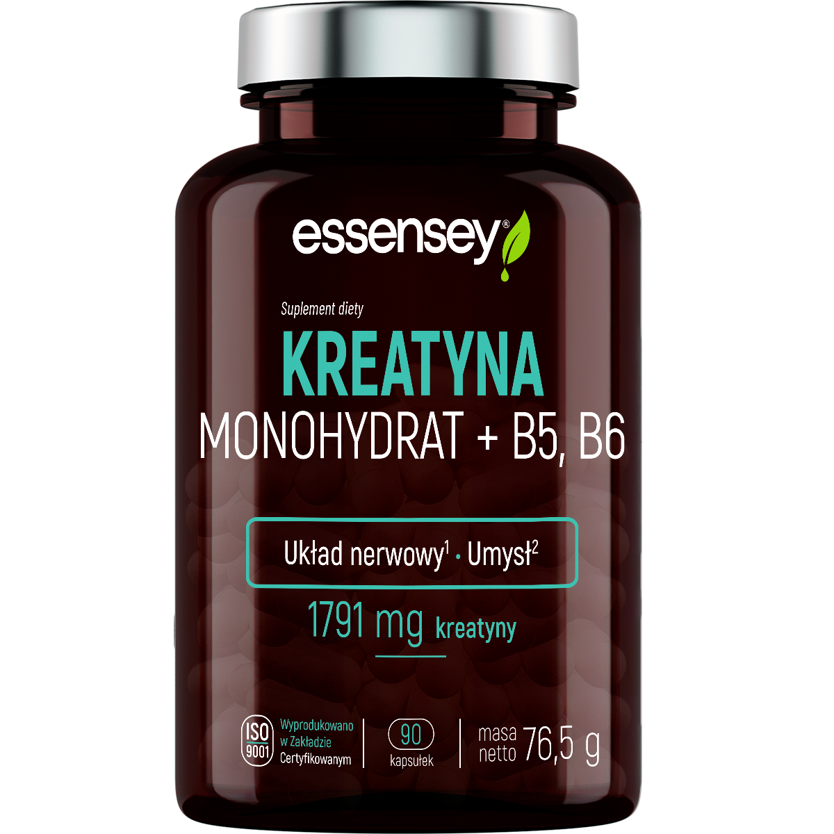 Kreatyna (monohydrat) + B5, B6 (90 kaps.) - suplement diety