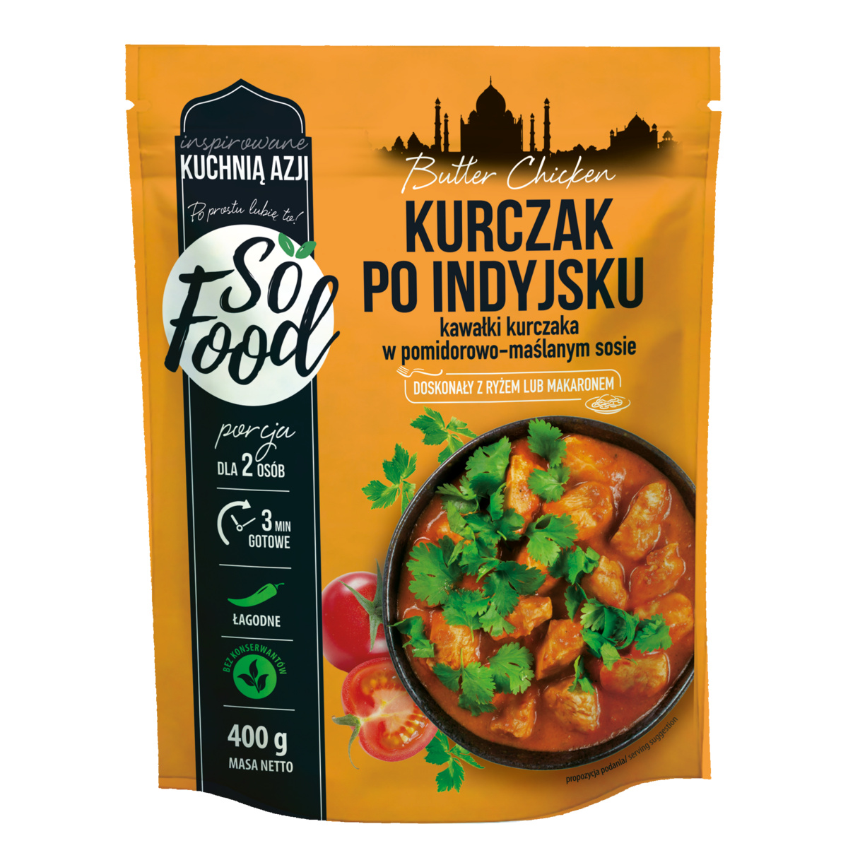 Kurczak po indyjsku w pomidorowo-maślanym sosie