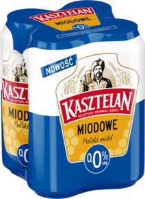 Piwo bezalkoholowe miodowe 4x500ml (puszka zwrotna)