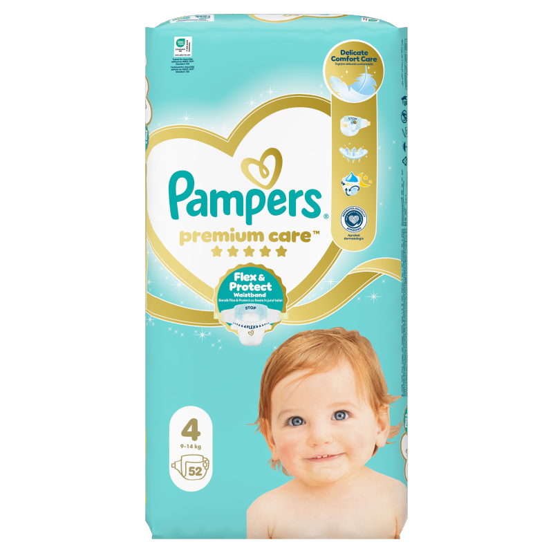 Pieluchy rozmiar 4 maxi (9-14kg) 52 szt