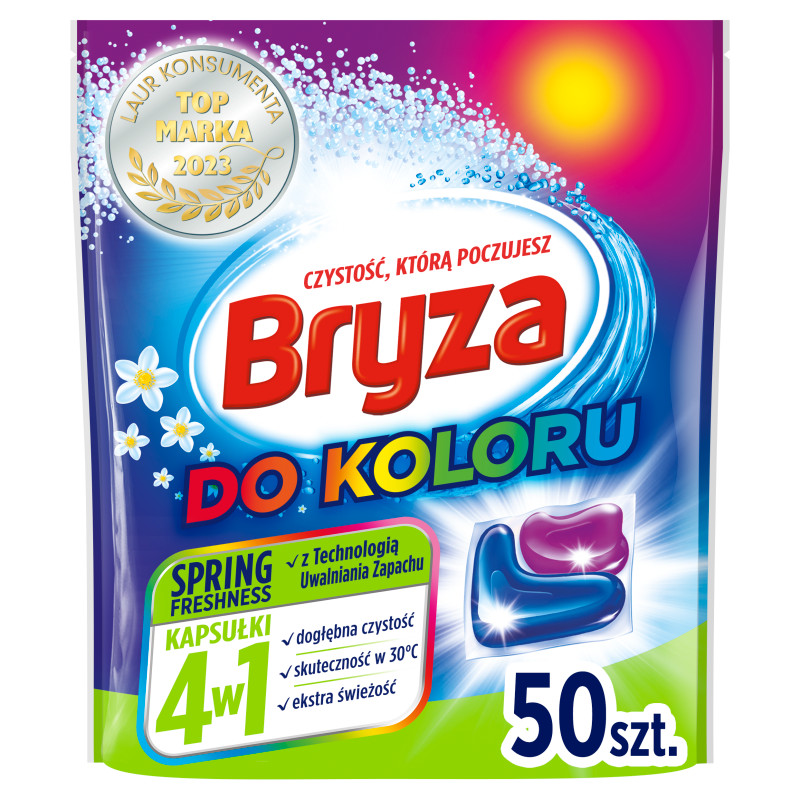 Kapsułki do prania tkanin kolorowych Spring Freshness 50 szt.