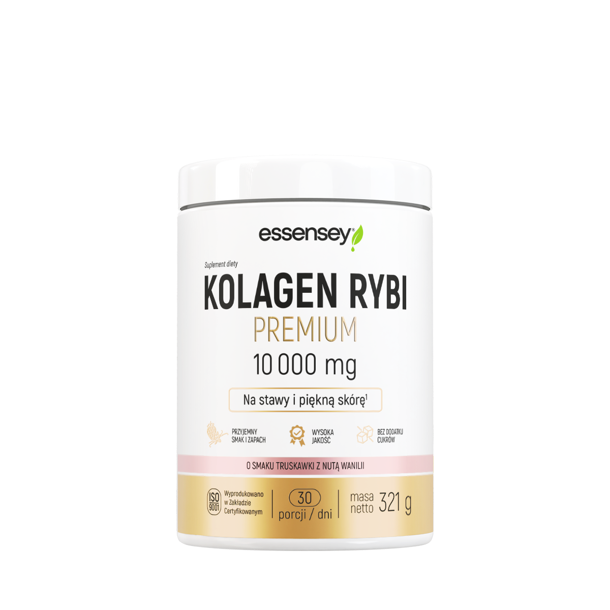Kolagen rybi 10000 mg o sm. truskawka-wanilia - suplement diety