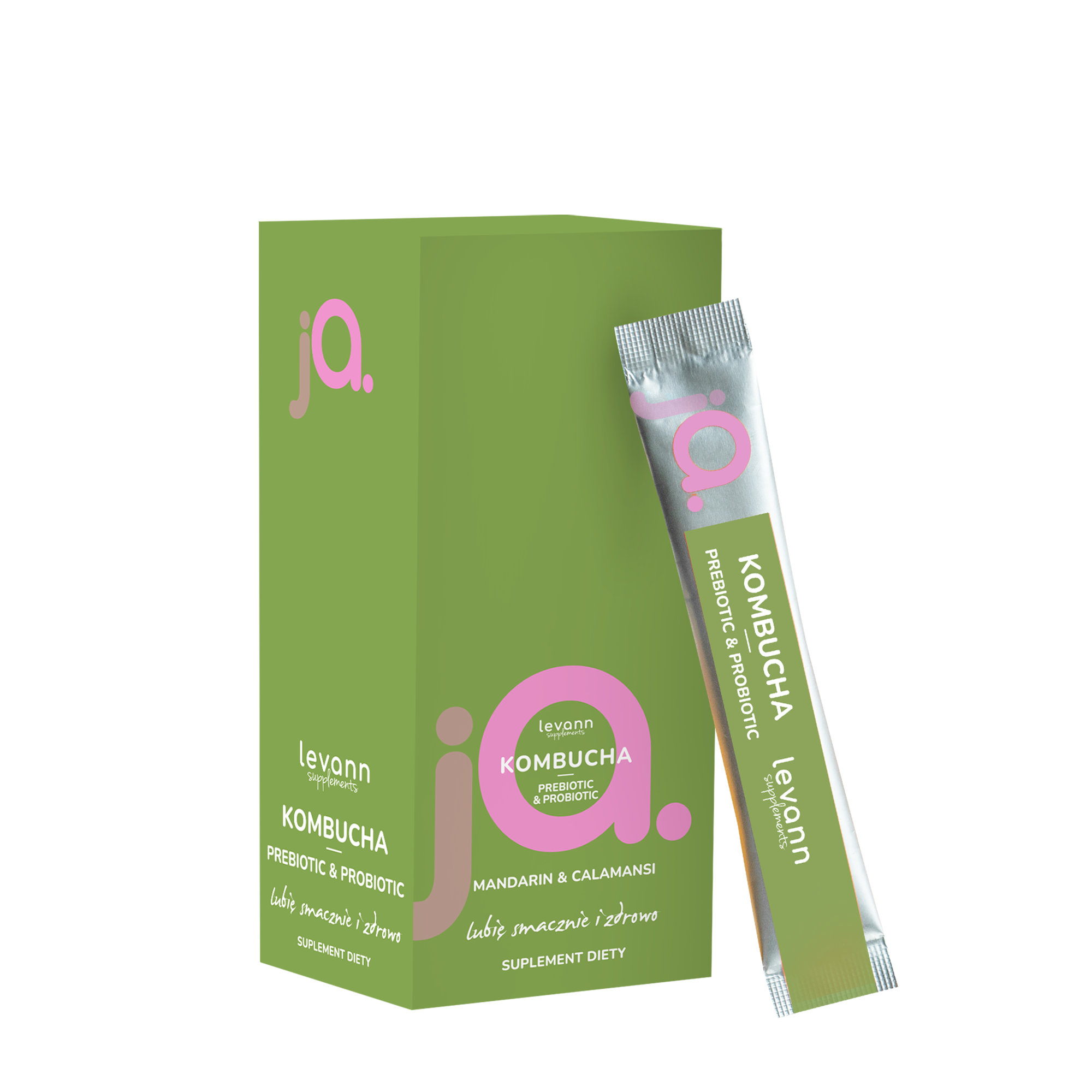 Kombucha o sm. mandarynka-calamansi (prebiotic i probiotic) - suplement diety (10 sasz.)