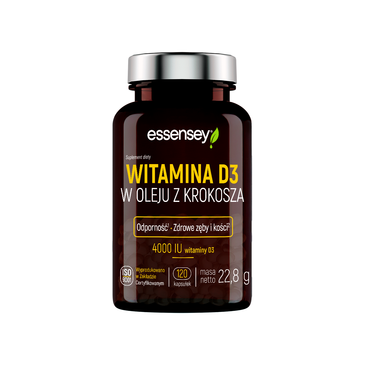Witamina D3 w oleju z krokosza (120 kaps.) - suplement diety