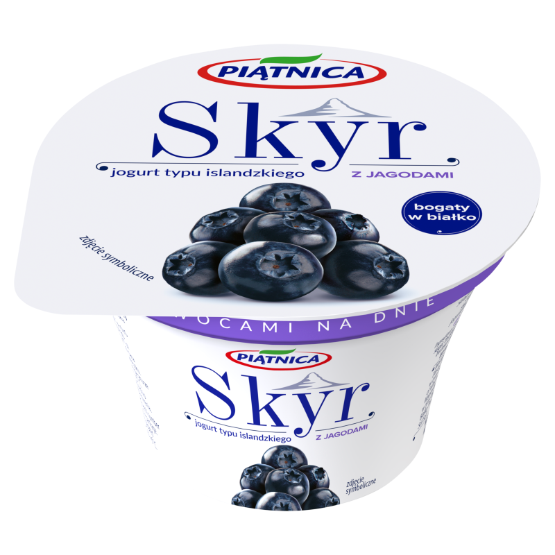 Jogurt typu islandzkiego z jagodami