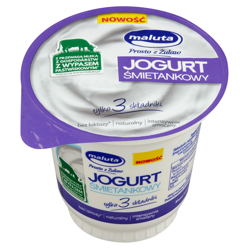 Jogurt śmietankowy bez laktozy