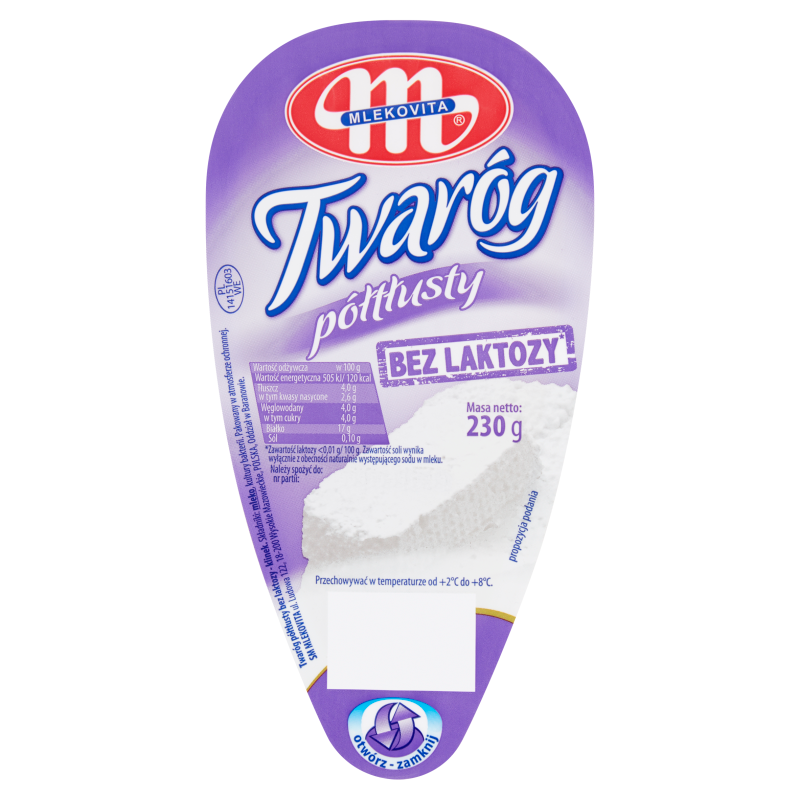 Twaróg bez laktozy półtłusty