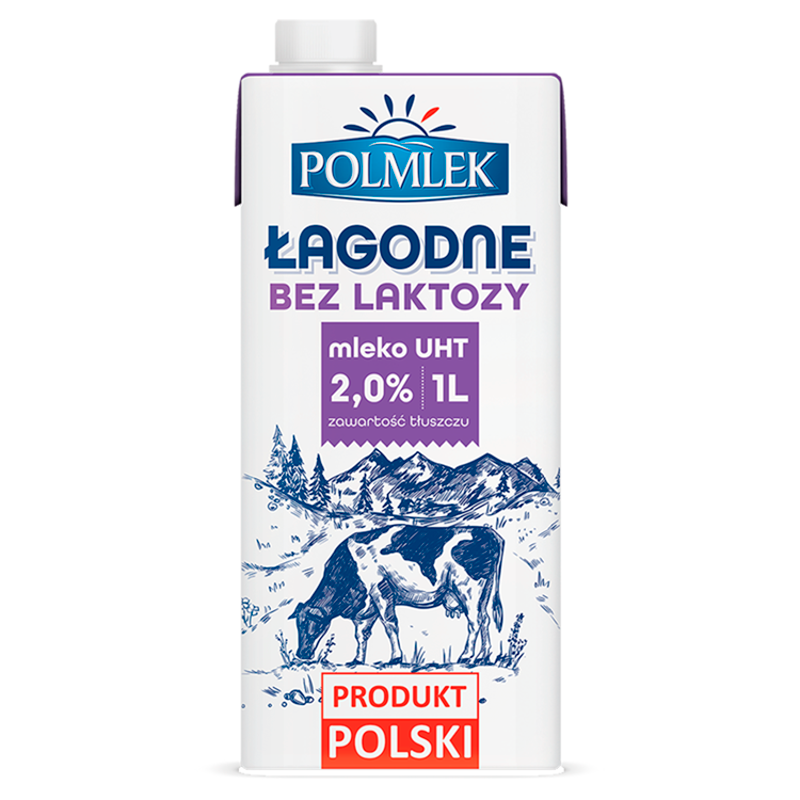 Mleko Łagodne 2% UHT bez laktozy