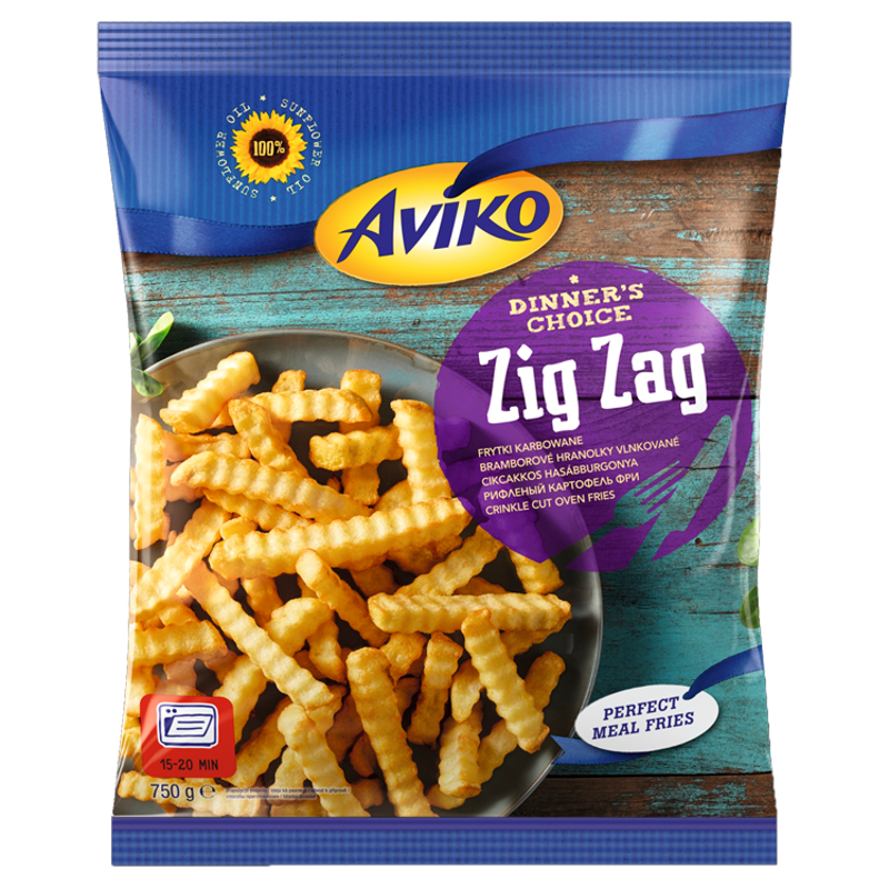 Frytki karbowane mrożone