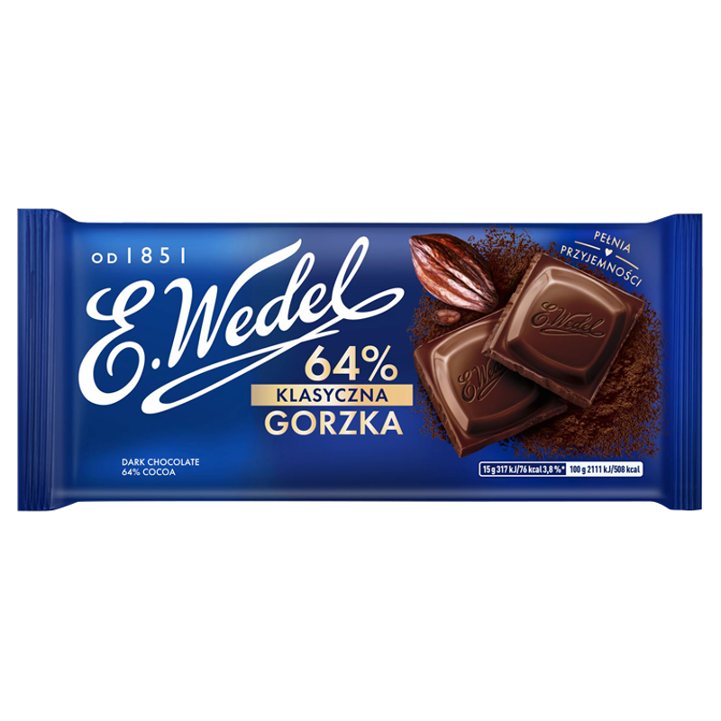 Czekolada klasyczna gorzka 64%