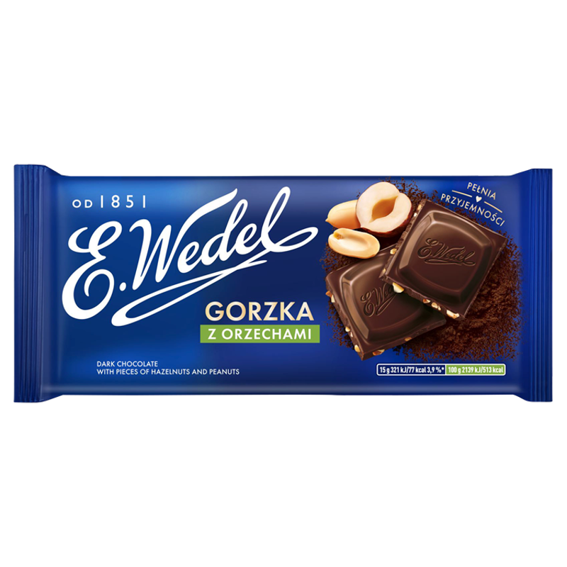 Czekolada gorzka z orzechami