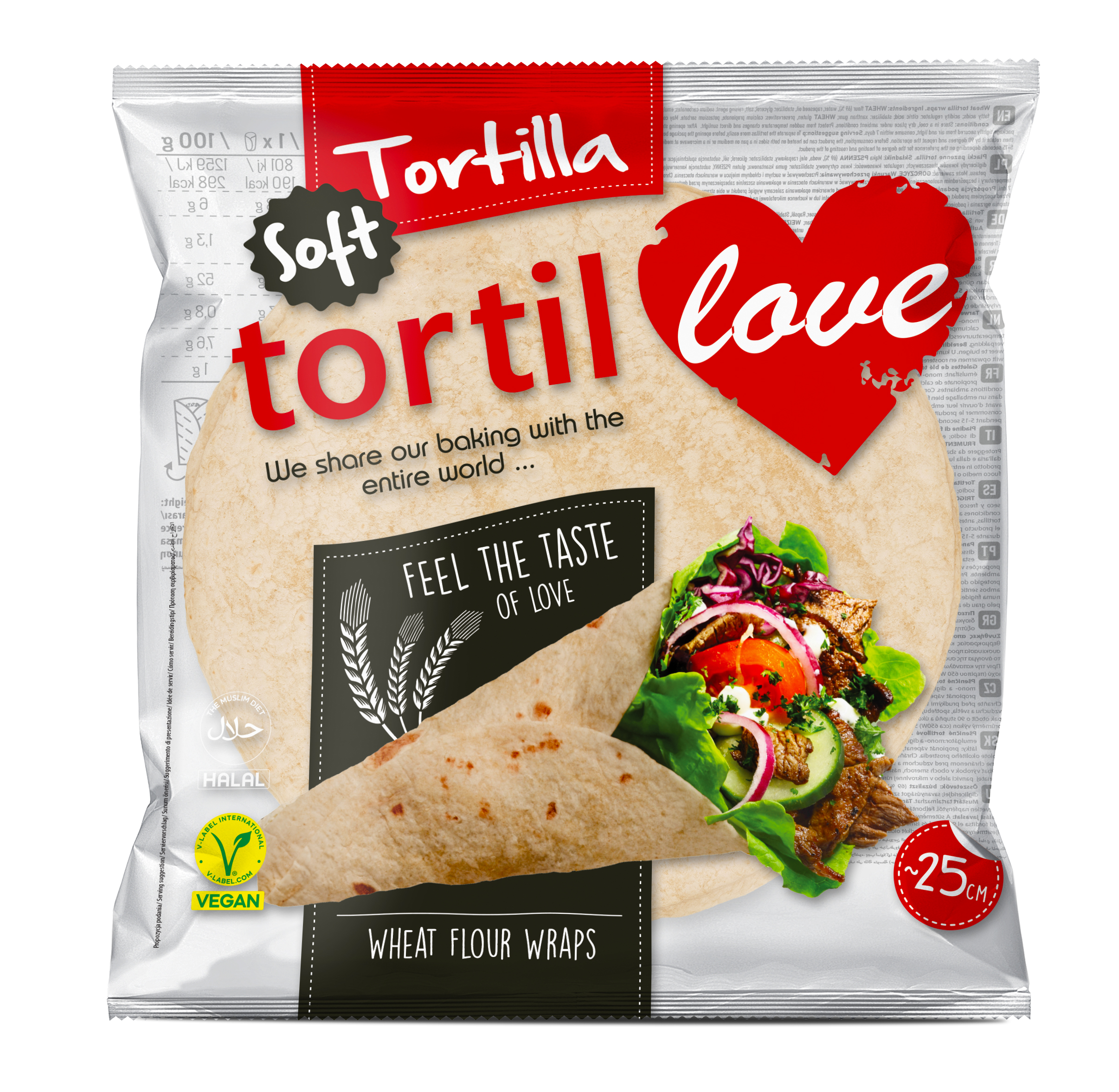 Tortilla pszenna - 25 cm (4 szt.)