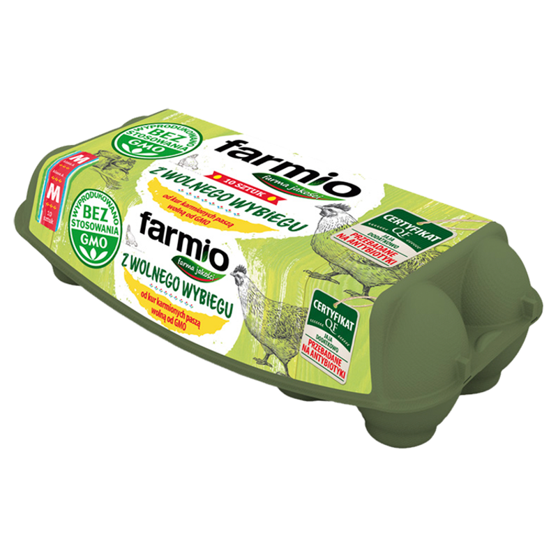 Jaja kurze z wolnego wybiegu rozmiar M, 10 szt