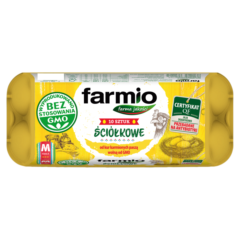 Jaja kurze z chowu ściółkowego BEZ GMO (rozmiar M) - 10 szt.