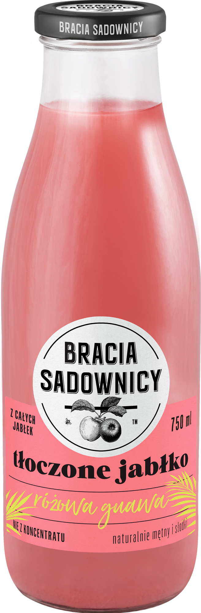 Tłoczone jabłko różowa guawa