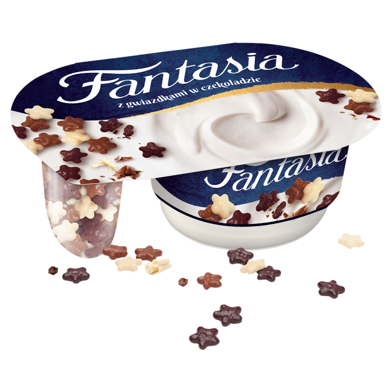Jogurt kremowy z gwiazdkami w czekoladzie