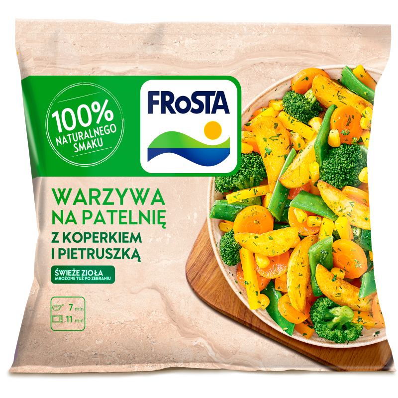 Warzywa na patelnię w koperkiem i pietruszką