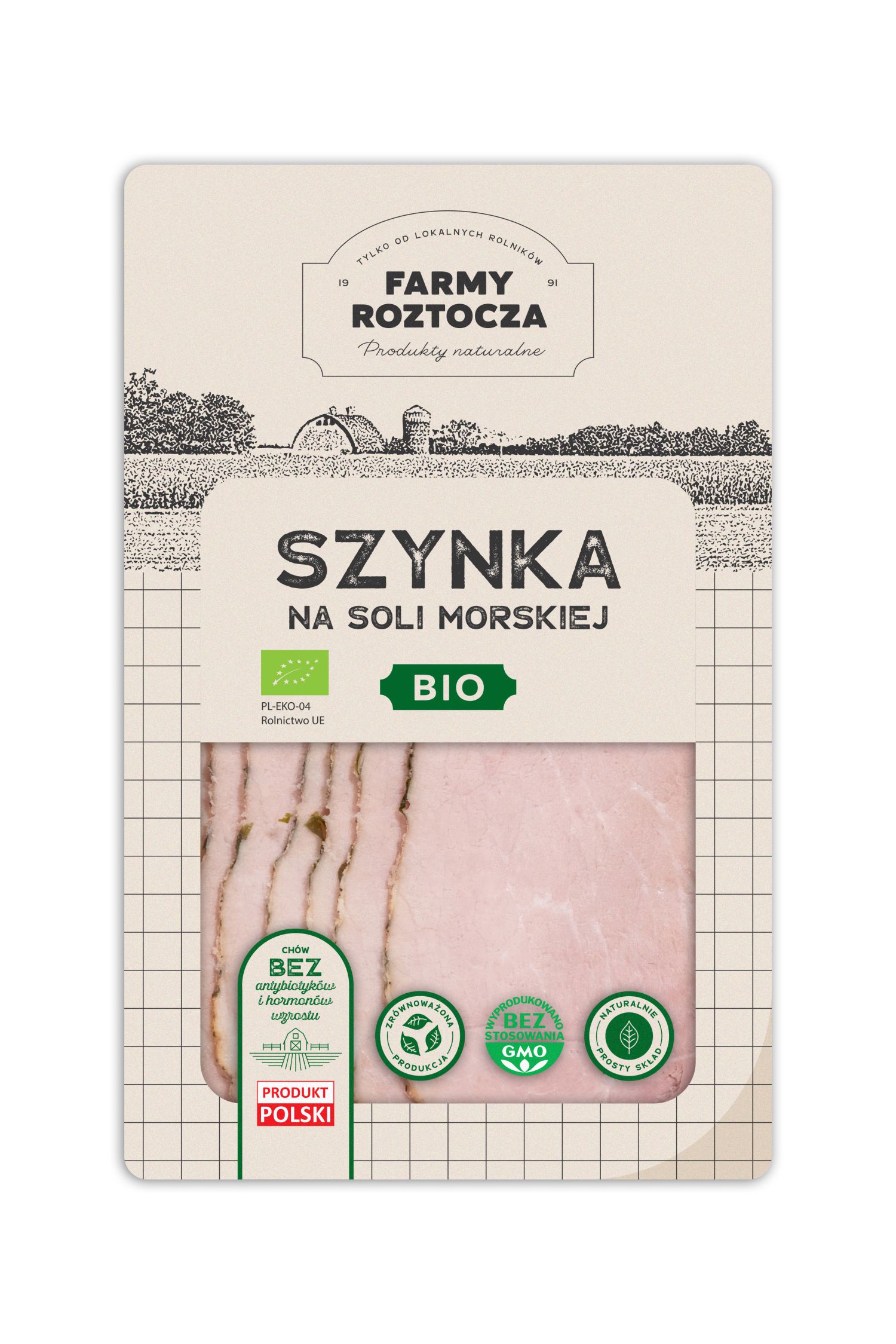 Szynka na soli morskiej w plastrach bio