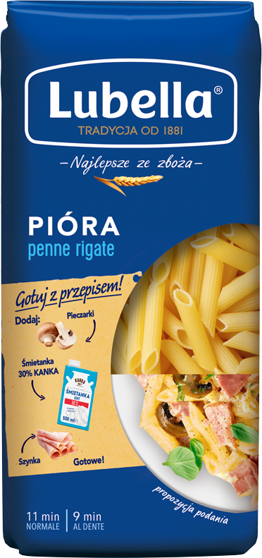 Makaron pióra (penne rigate)