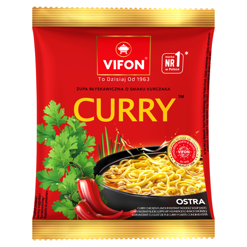 Zupa błyskawiczna o smaku kurczaka curry (ostra)