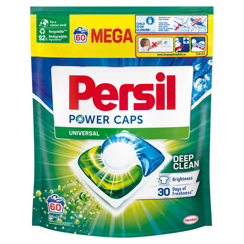 Kapsułki do prania tkanin białych Power 60 szt.