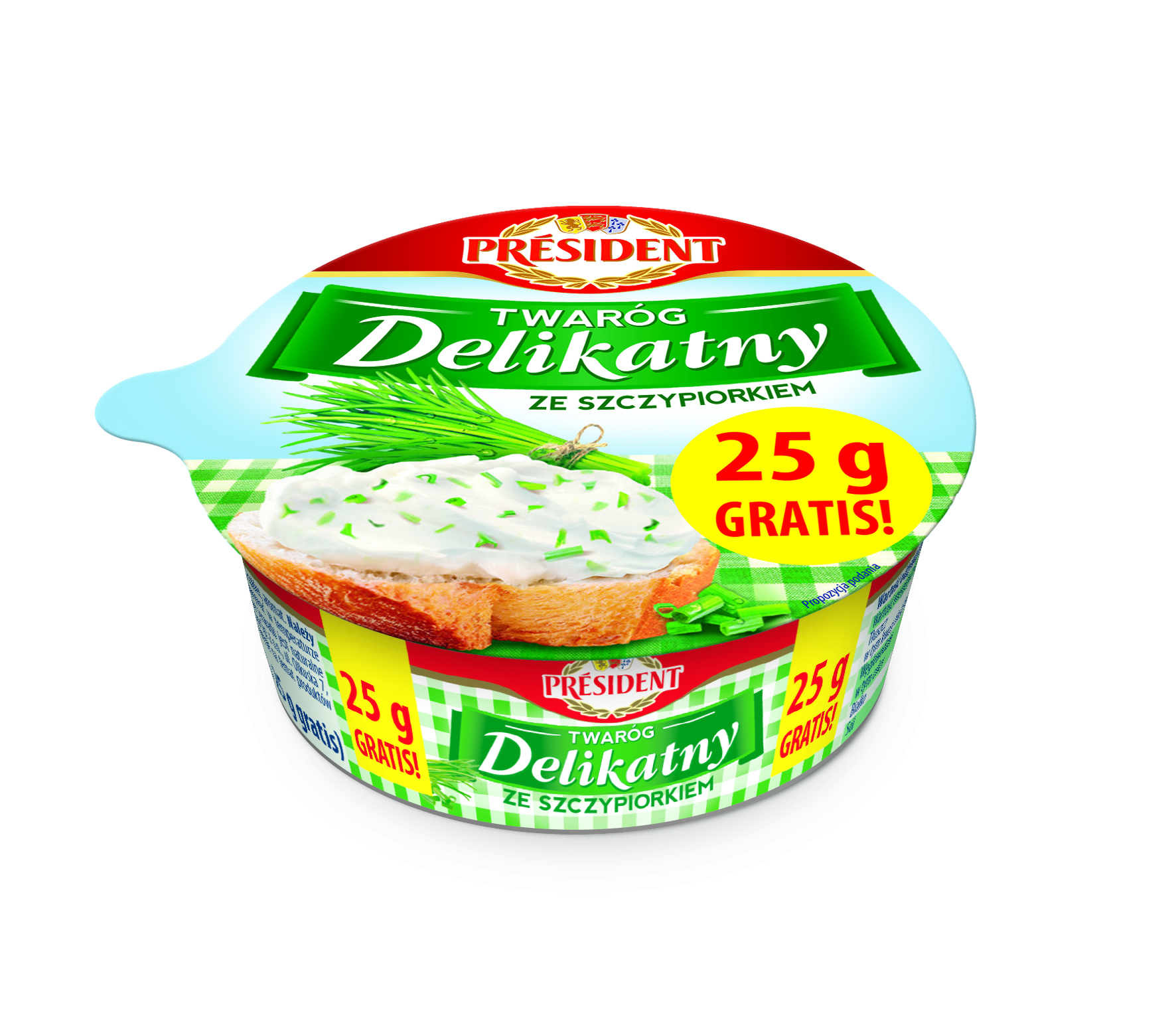 Twaróg delikatny ze szczypiorkiem (150g + 25g gratis)