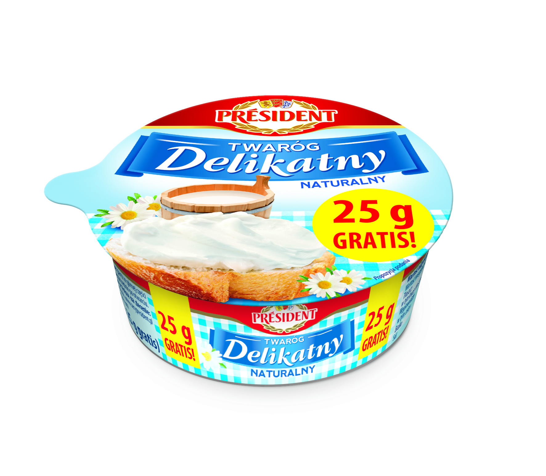 Twaróg delikatny naturalny (150g + 25g gratis)