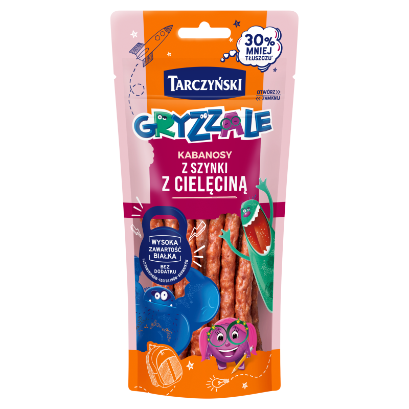 Gryzzale kabanoski z szynki bezglutenowe