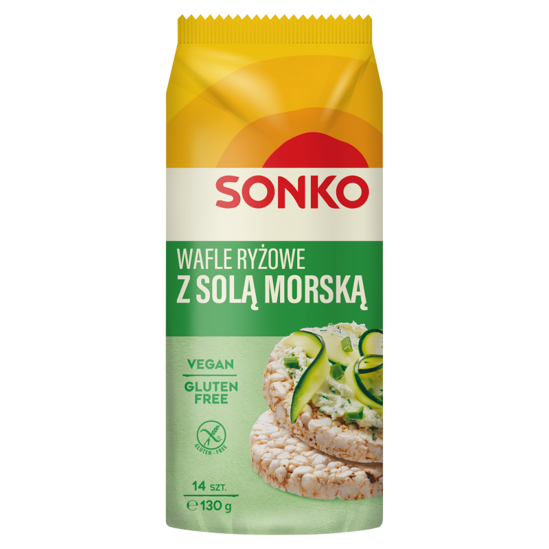 Wafle ryżowe z solą morską (bezglutenowe)