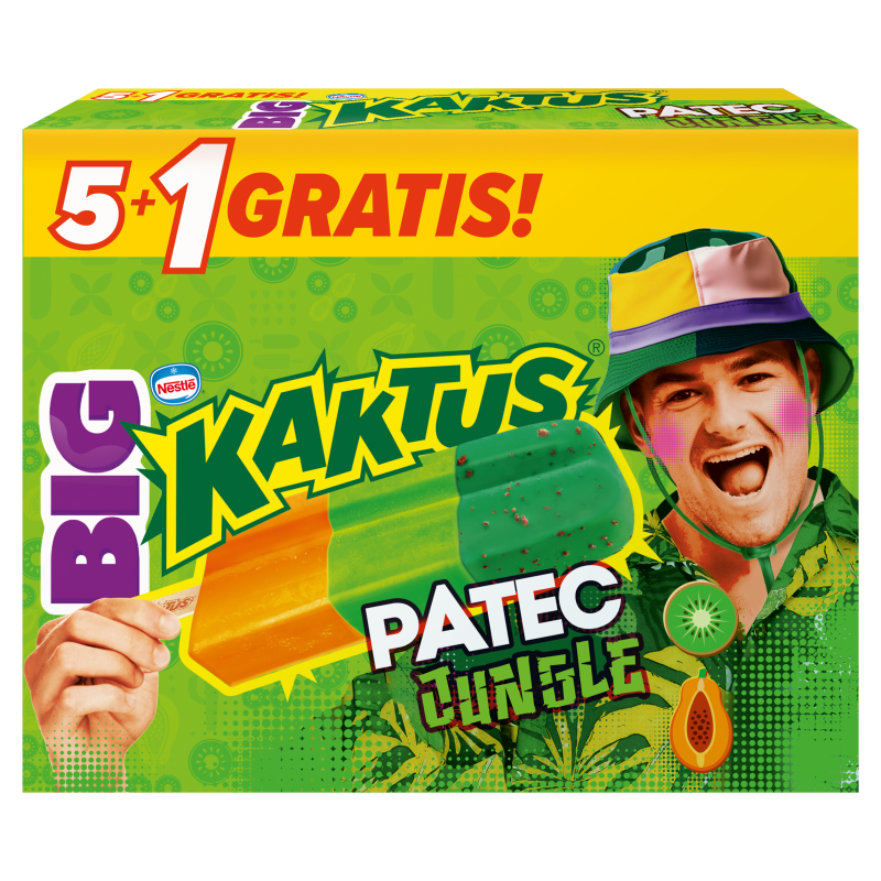 Big Patec jungle lody o smaku papai i kiwi 6 szt.