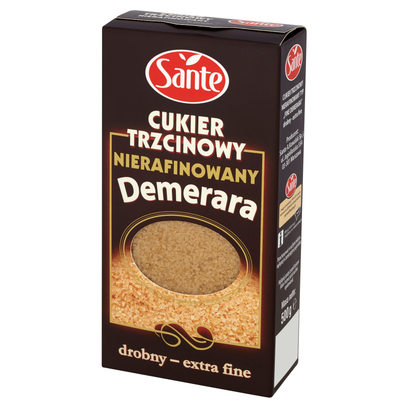 Cukier trzcinowy nierafinowany Demerara (drobny)