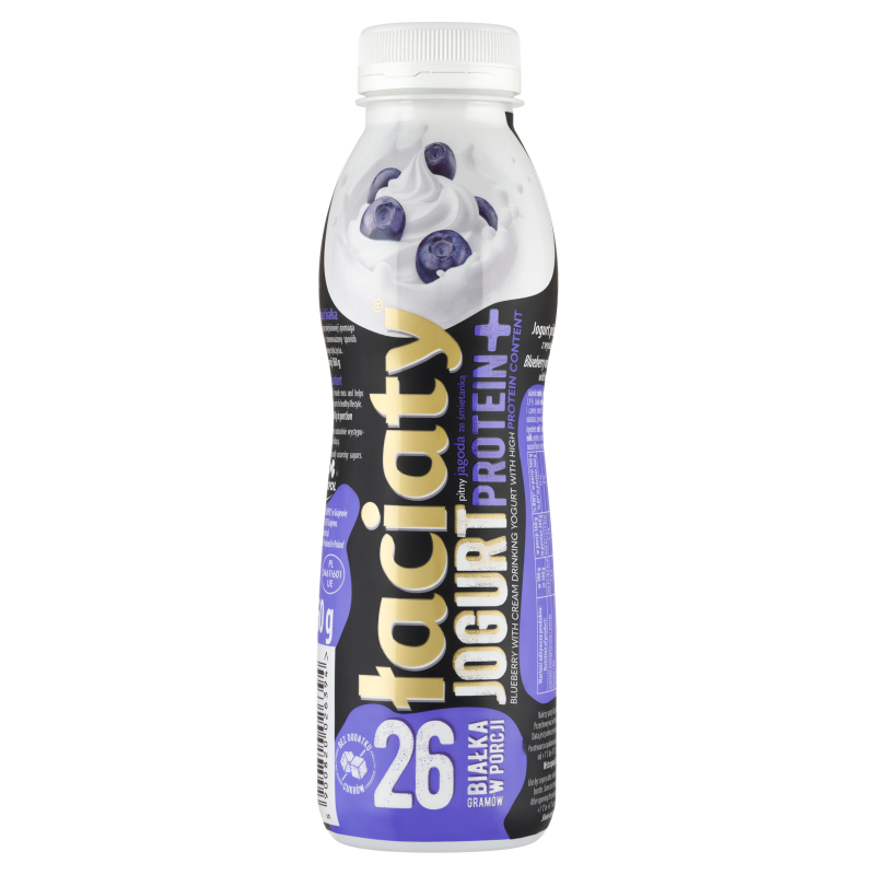 Jogurt pitny jagoda ze śmietanką