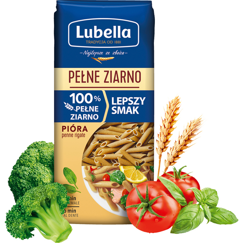 Makaron pióra pełnoziarniste (penne rigate)