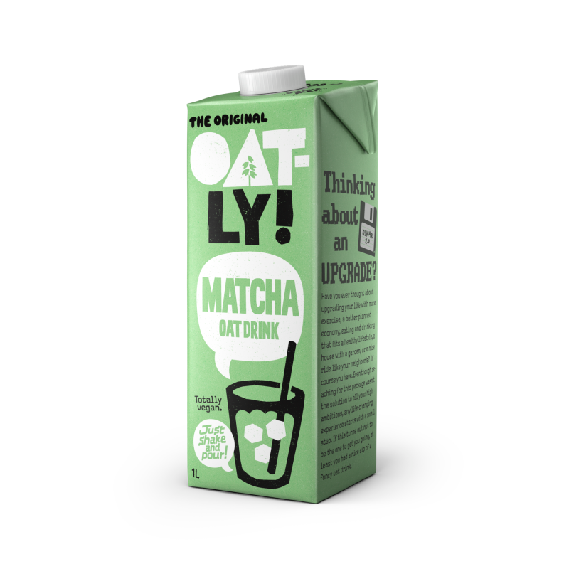 Napój owsiany z dodatkiem matchy